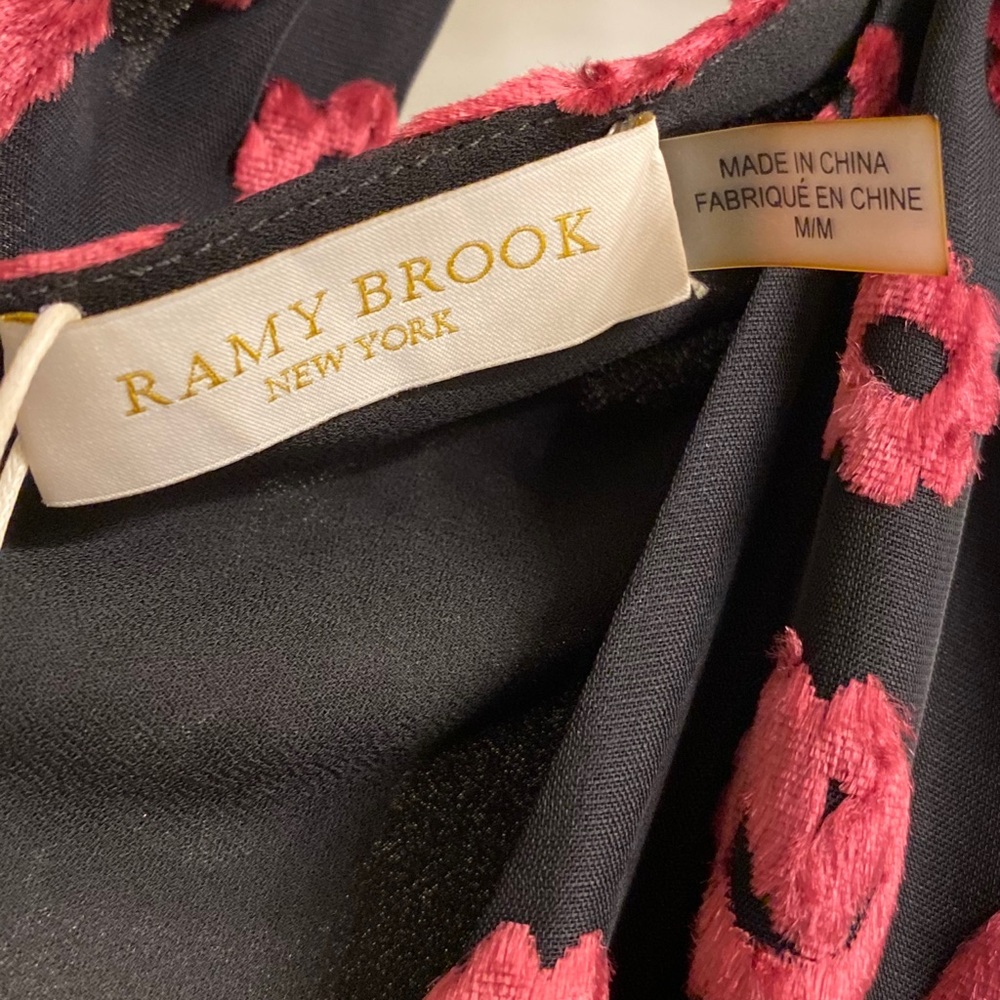 Ramy Brook "Naima" velvet burnout cocktail dress. - Picture 6 of 16